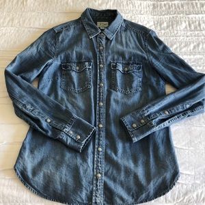 J. Crew denim button down. Size 4